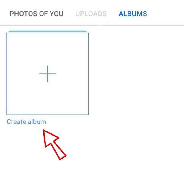 Tap on Create album