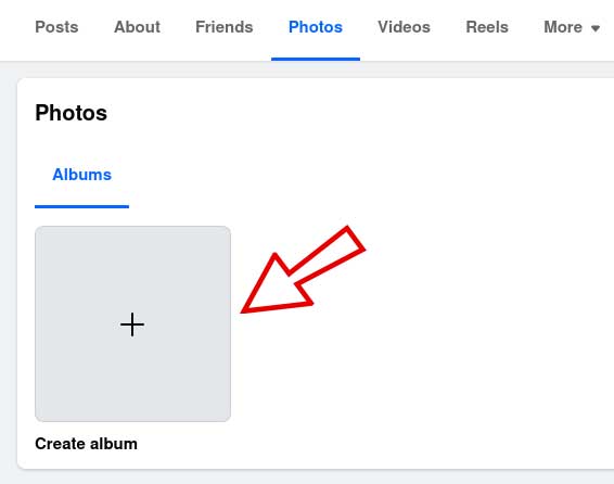 Click on the Create album button